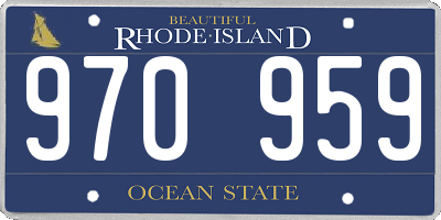 RI license plate 970959