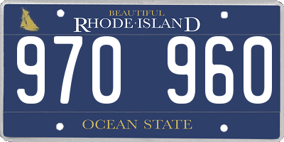 RI license plate 970960