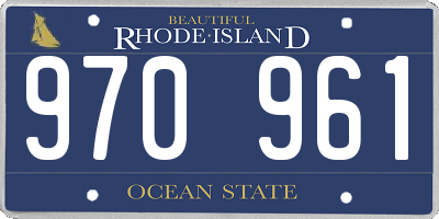 RI license plate 970961