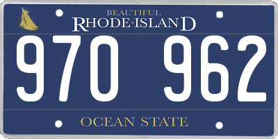 RI license plate 970962