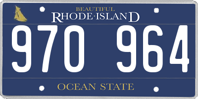 RI license plate 970964