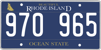 RI license plate 970965