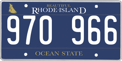 RI license plate 970966