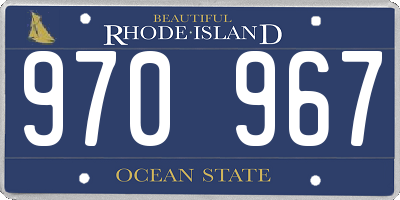 RI license plate 970967