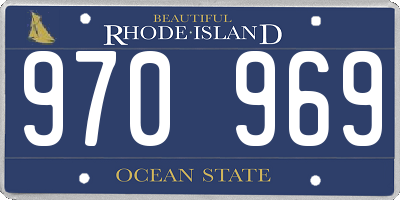 RI license plate 970969