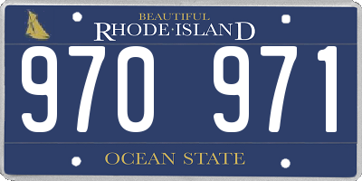 RI license plate 970971