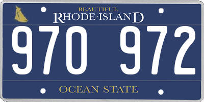 RI license plate 970972