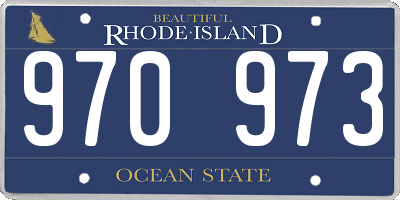 RI license plate 970973