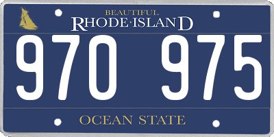 RI license plate 970975