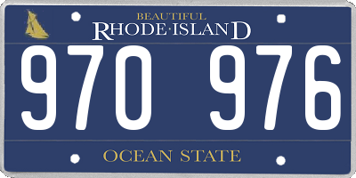 RI license plate 970976
