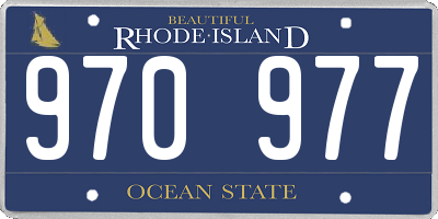 RI license plate 970977