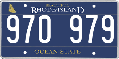 RI license plate 970979