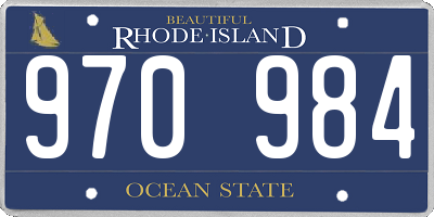 RI license plate 970984