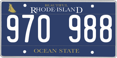 RI license plate 970988