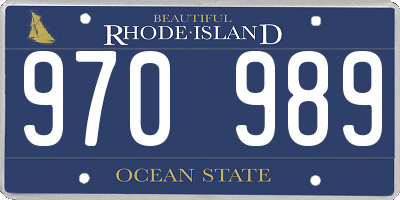 RI license plate 970989