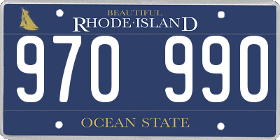 RI license plate 970990