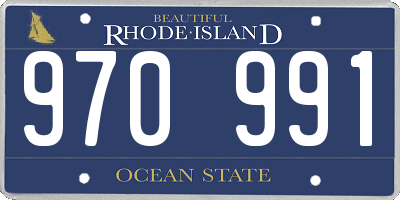 RI license plate 970991