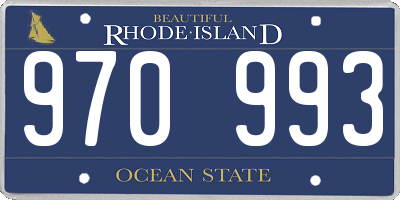 RI license plate 970993