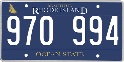 RI license plate 970994