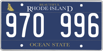 RI license plate 970996