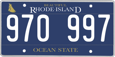 RI license plate 970997