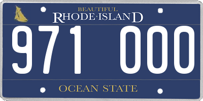 RI license plate 971000