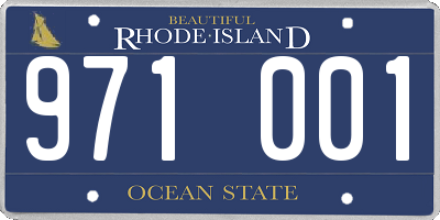 RI license plate 971001