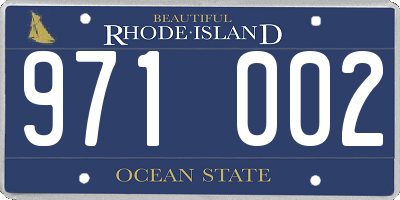RI license plate 971002