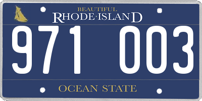 RI license plate 971003