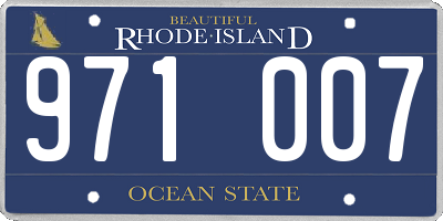 RI license plate 971007