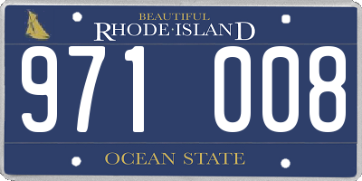 RI license plate 971008