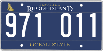 RI license plate 971011