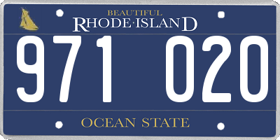 RI license plate 971020
