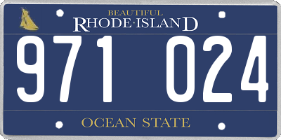 RI license plate 971024