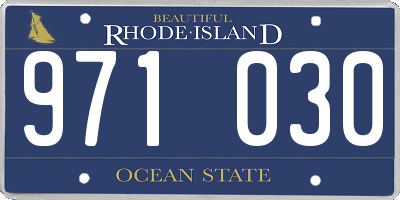 RI license plate 971030