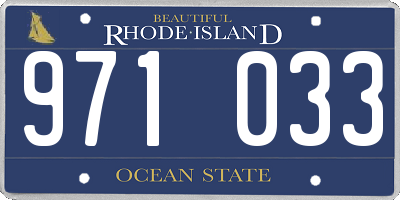 RI license plate 971033
