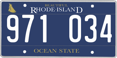 RI license plate 971034