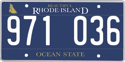 RI license plate 971036