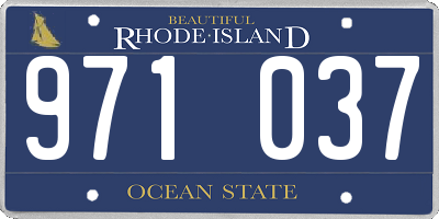 RI license plate 971037