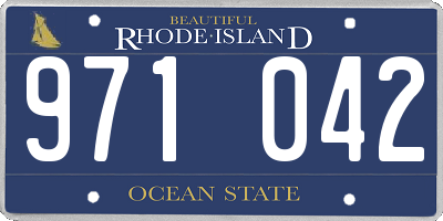 RI license plate 971042