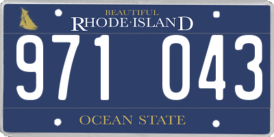 RI license plate 971043