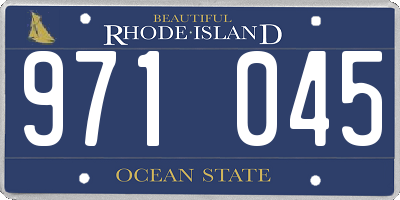 RI license plate 971045