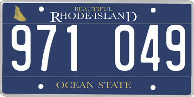 RI license plate 971049