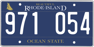 RI license plate 971054