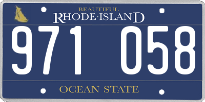 RI license plate 971058