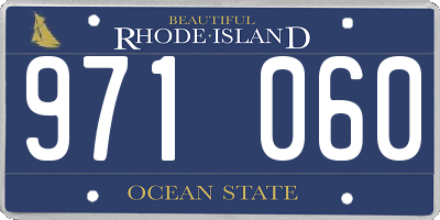 RI license plate 971060