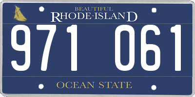 RI license plate 971061