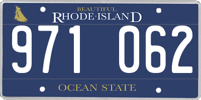 RI license plate 971062