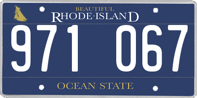 RI license plate 971067