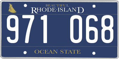 RI license plate 971068